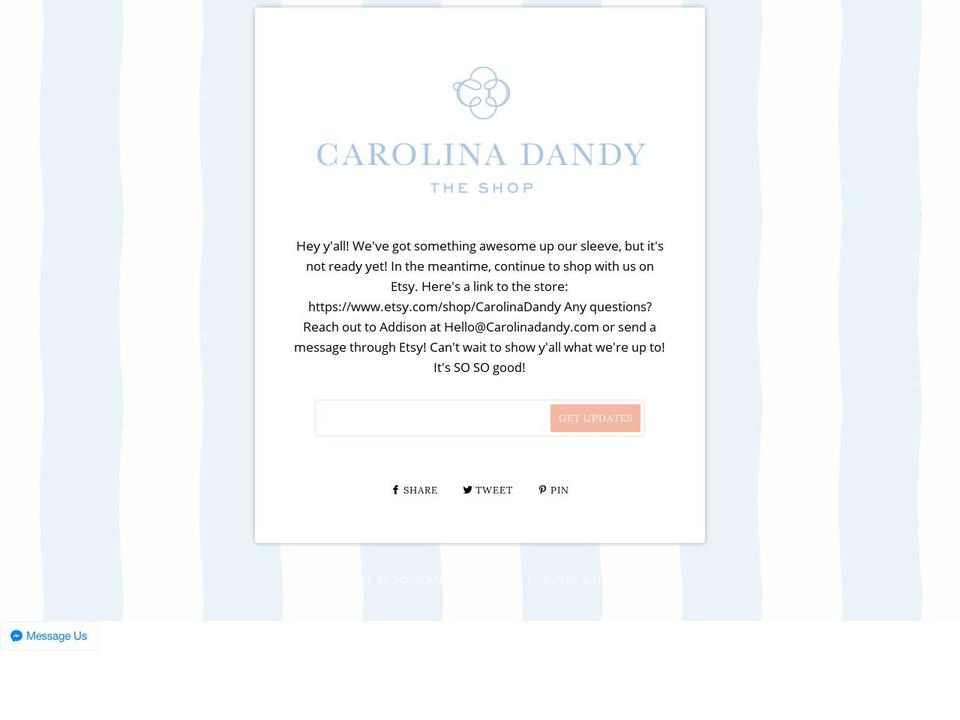 carolina-dandy.myshopify.com shopify website screenshot