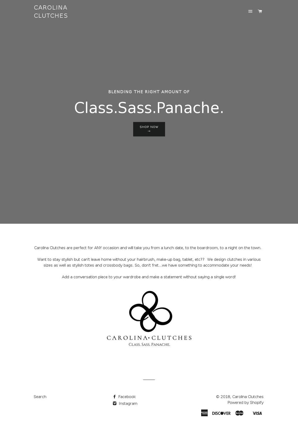 carolinaclutches.com — Shopify storefront screenshot