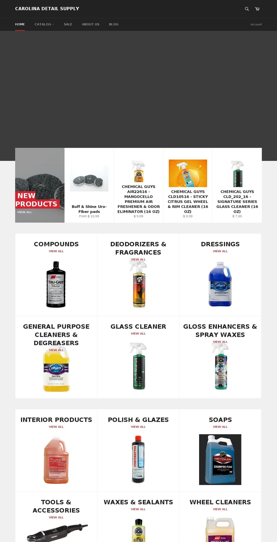 carolinadetailsupply.com shopify website screenshot