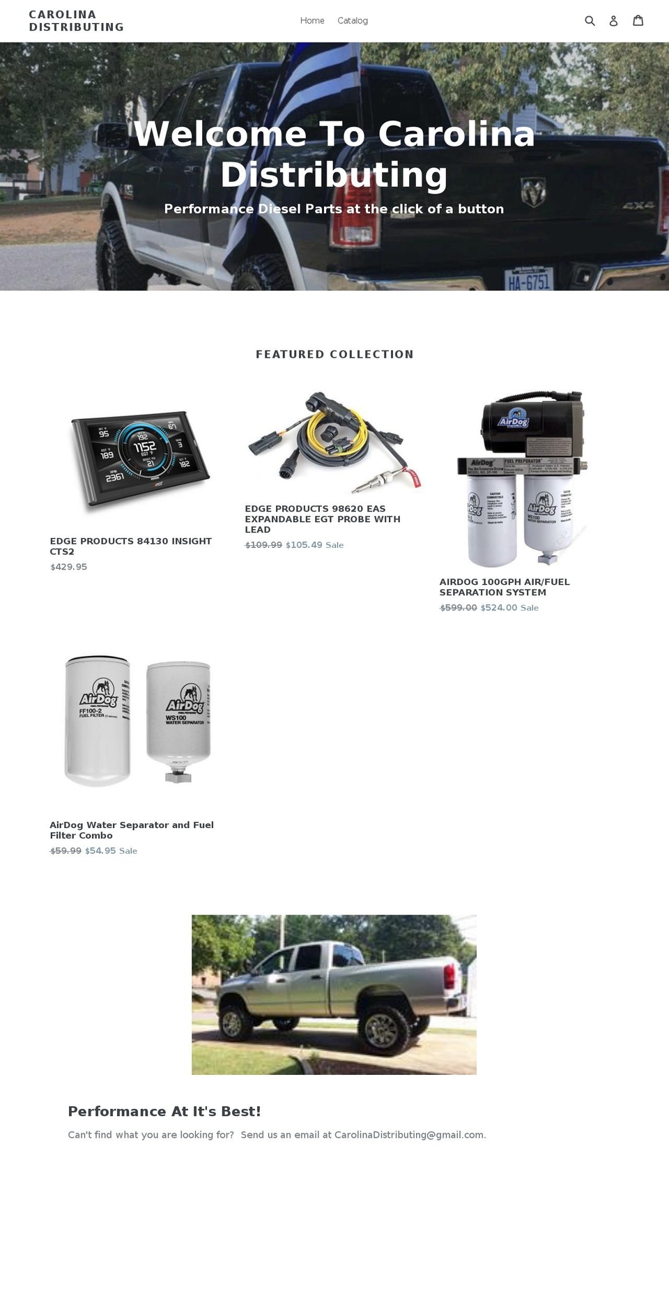 carolinadist.com — Shopify storefront screenshot
