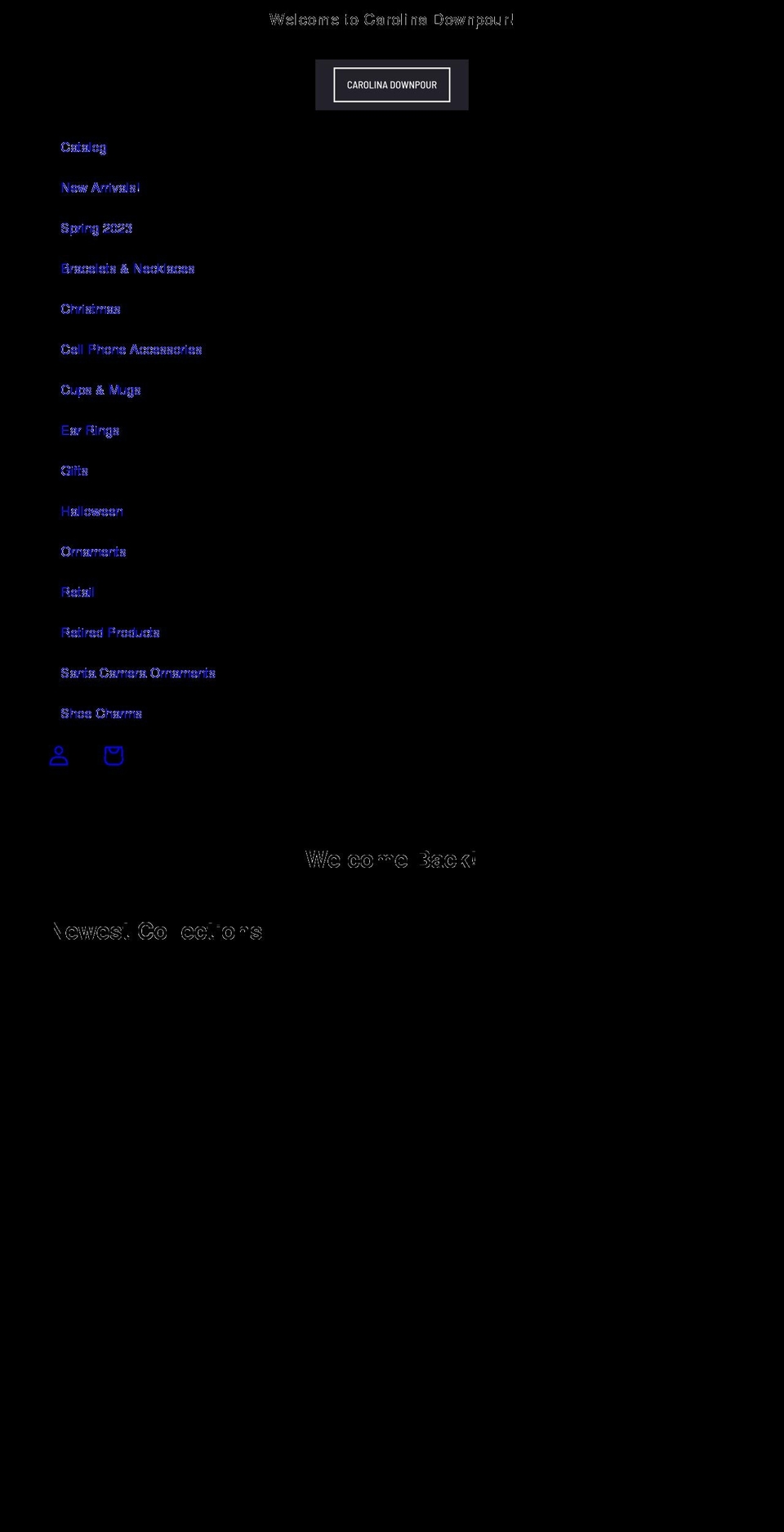 carolinadownpour.com shopify website screenshot