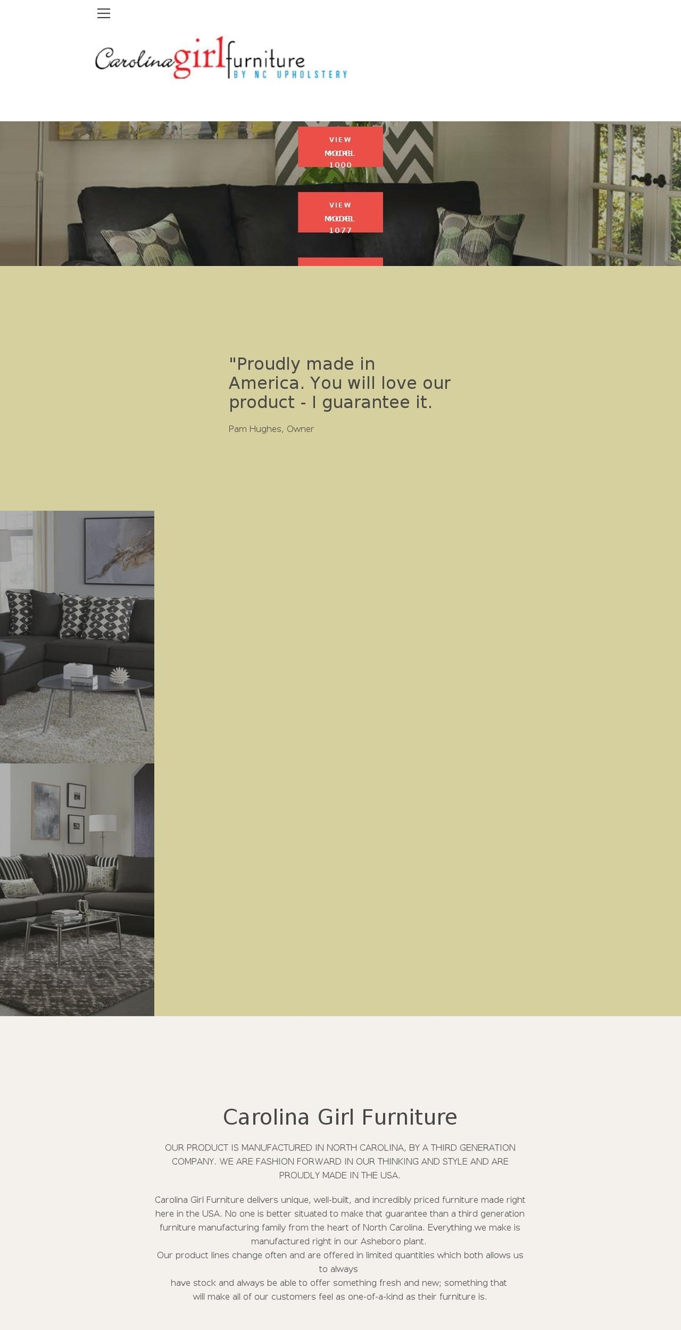 carolinagirlfurniture.com — Shopify storefront screenshot