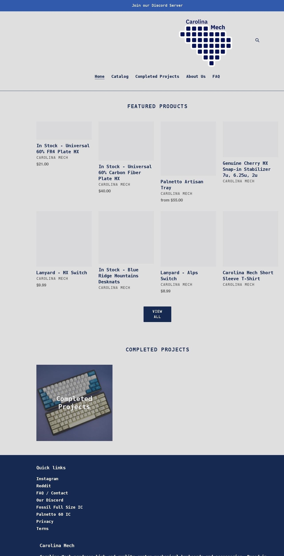 carolinamech.com shopify website screenshot