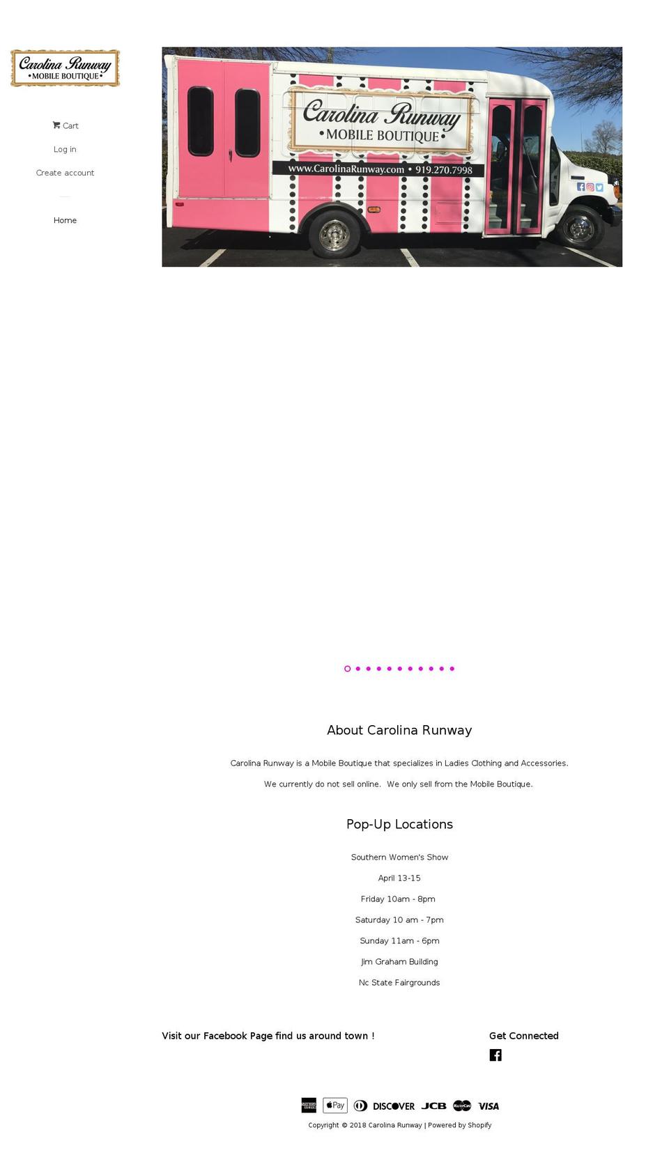 carolinarunway.com shopify website screenshot