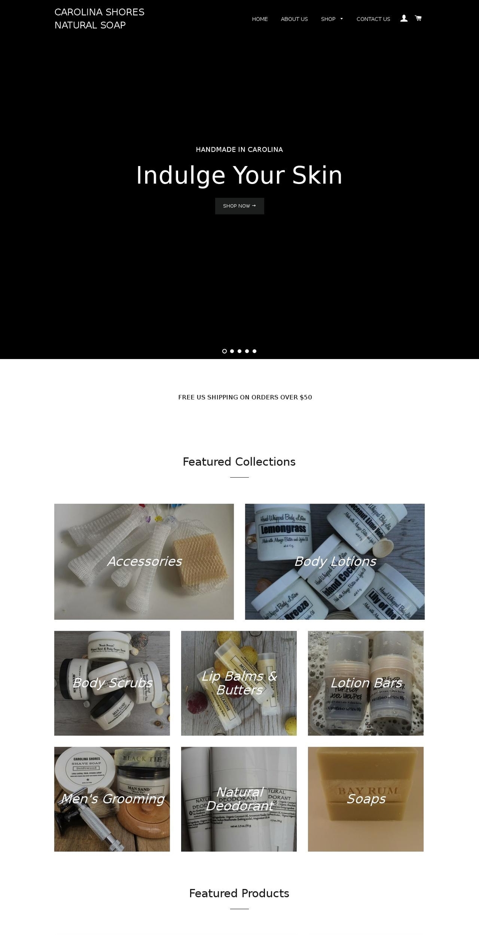 carolinashoresnaturalsoap.com shopify website screenshot