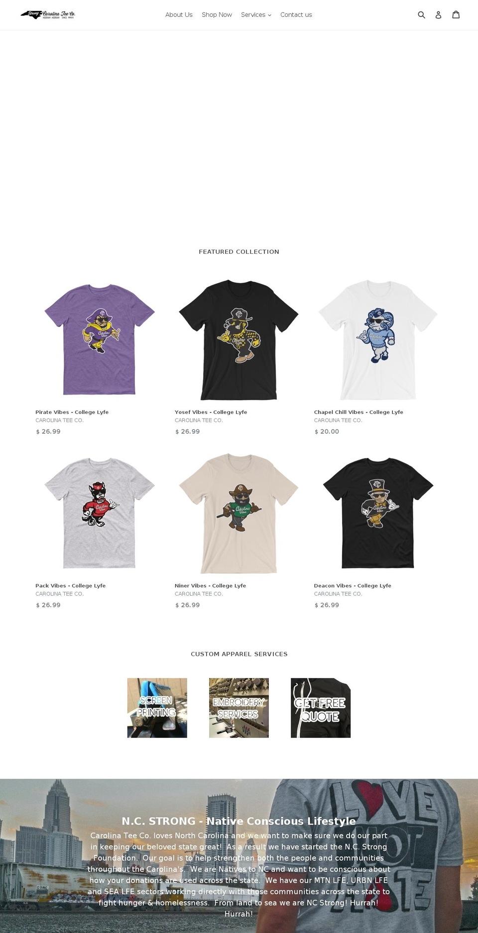 carolinateeco.com shopify website screenshot