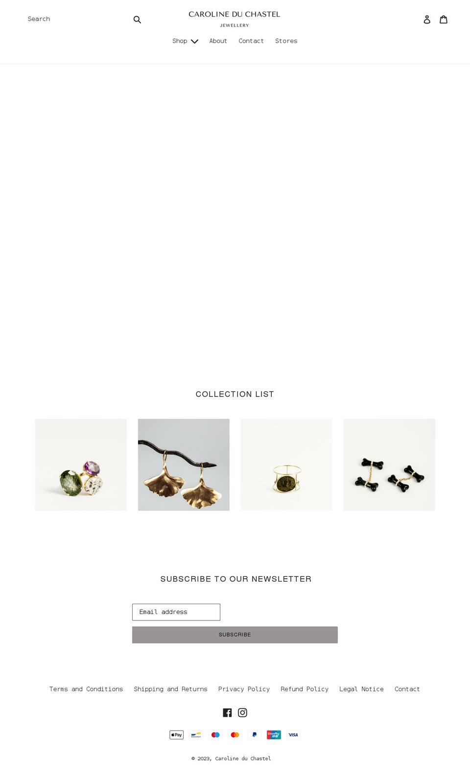 carolineduchastel.com shopify website screenshot