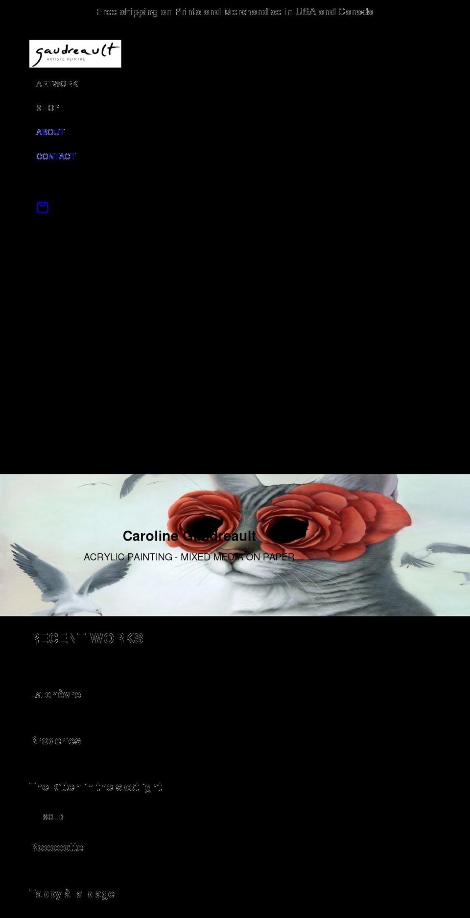 carolinegaudreault.com shopify website screenshot