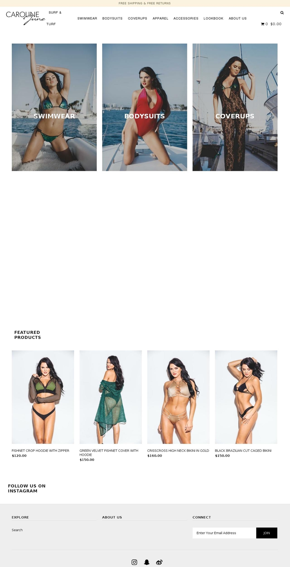 carolinejune.com — Shopify storefront screenshot