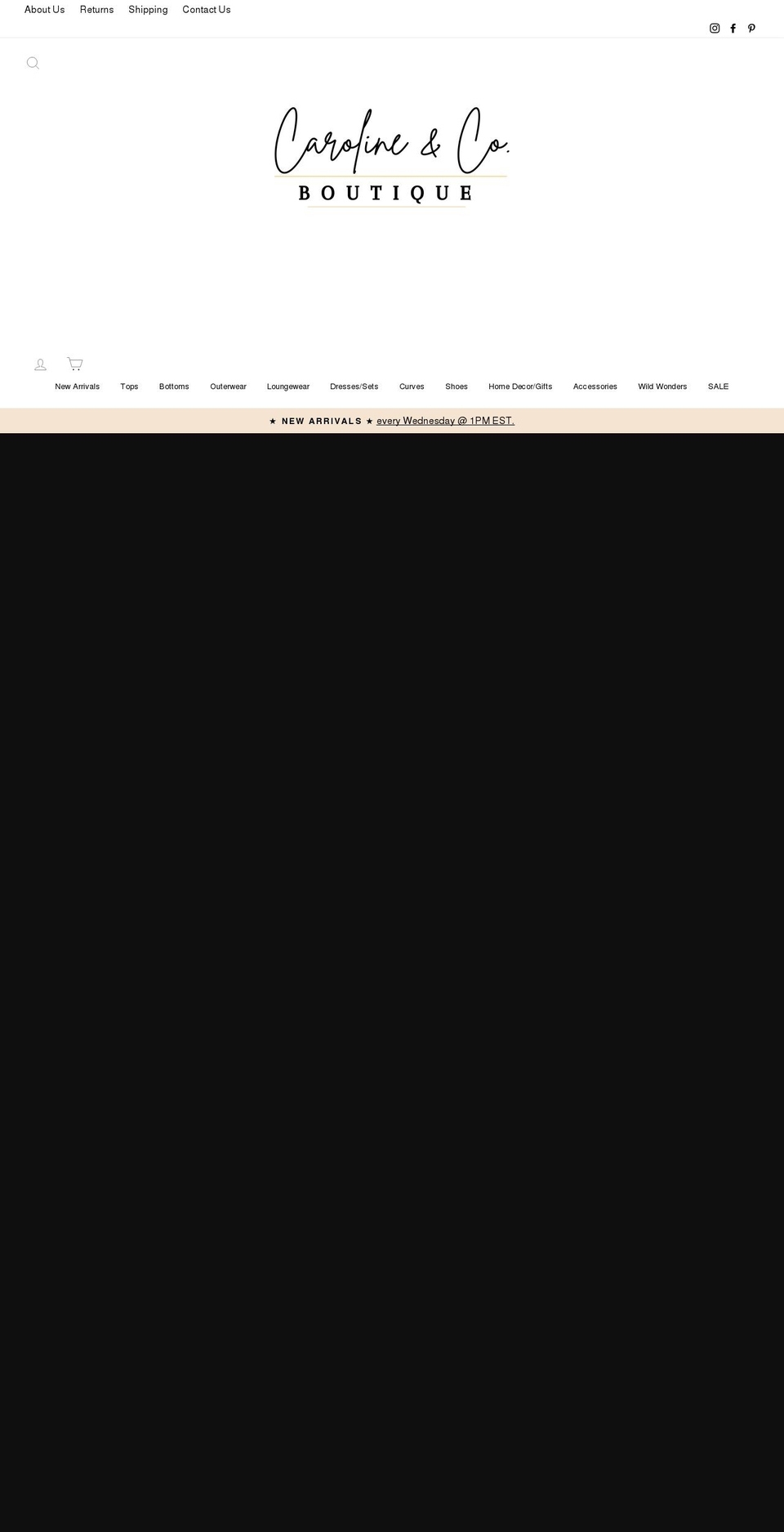 carolinescloset.net shopify website screenshot