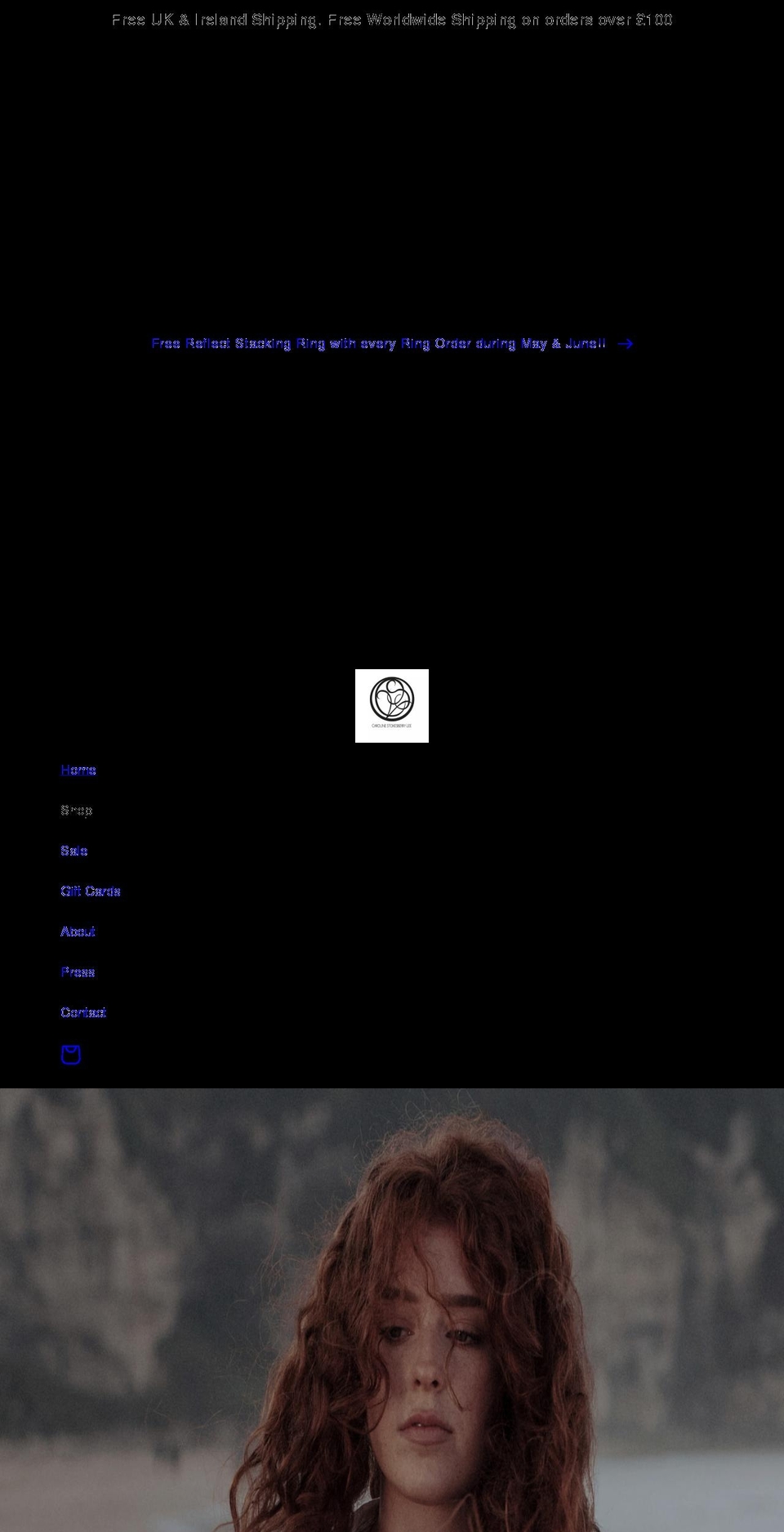 carolinestokesberrylee.com shopify website screenshot