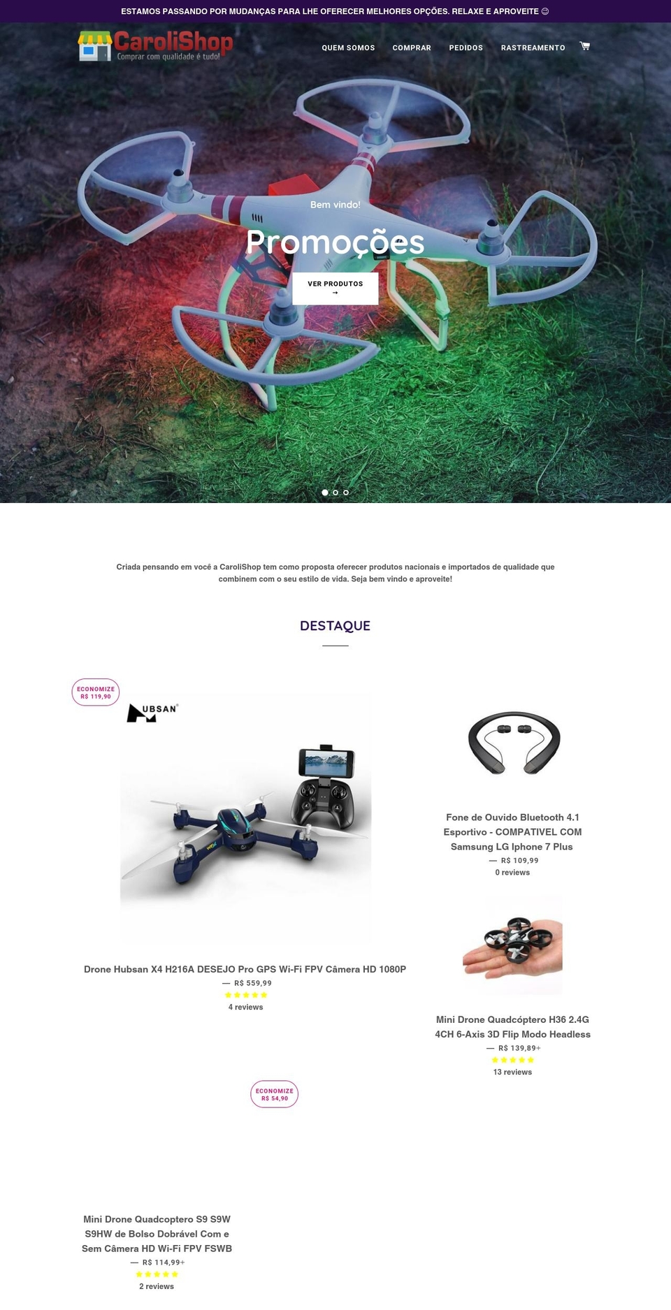 carolishop.com — Shopify storefront screenshot