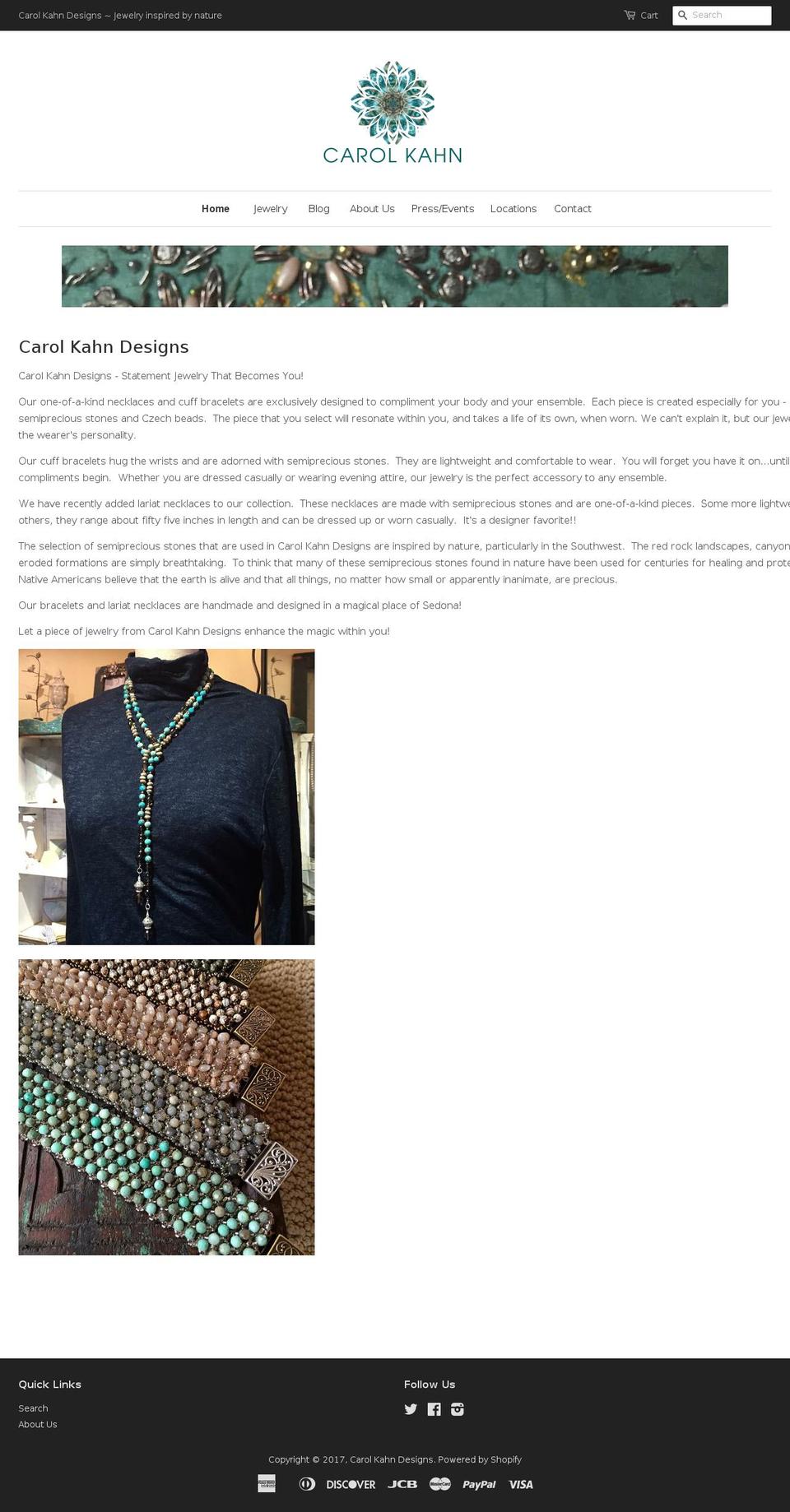 carolkahndesigns.com shopify website screenshot