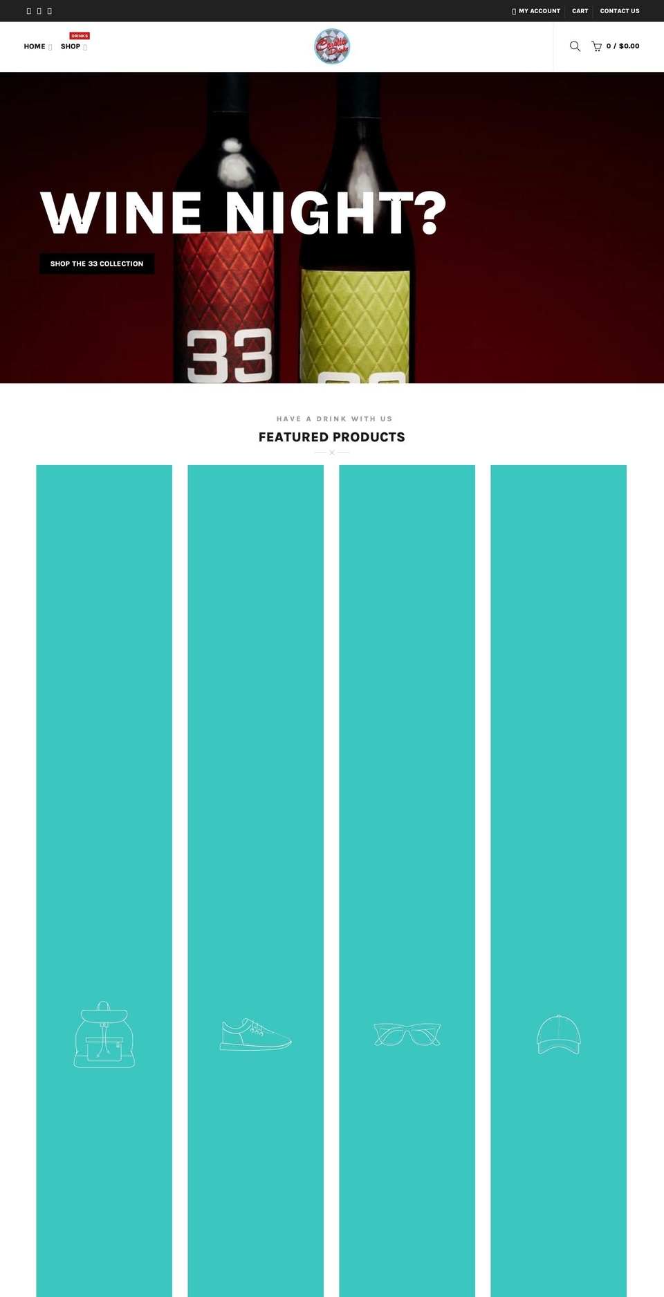 carolladrinksca.com shopify website screenshot