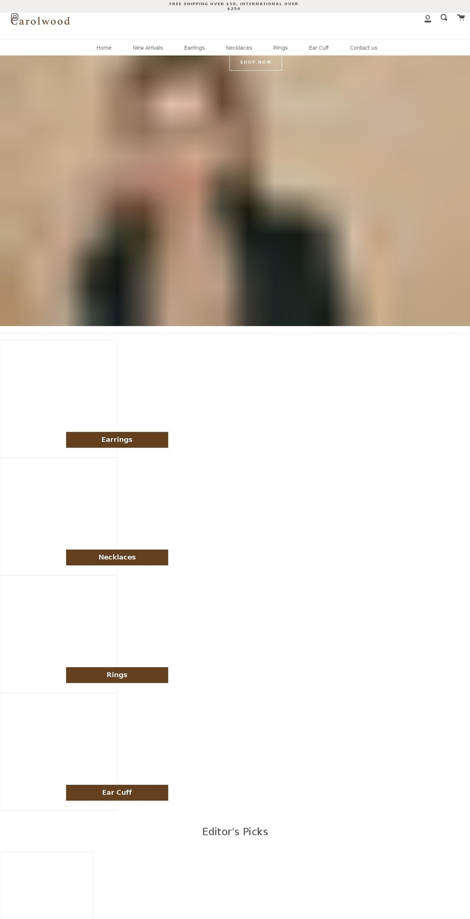 Current Live Version Shopify theme site example carolwoodboutique.com