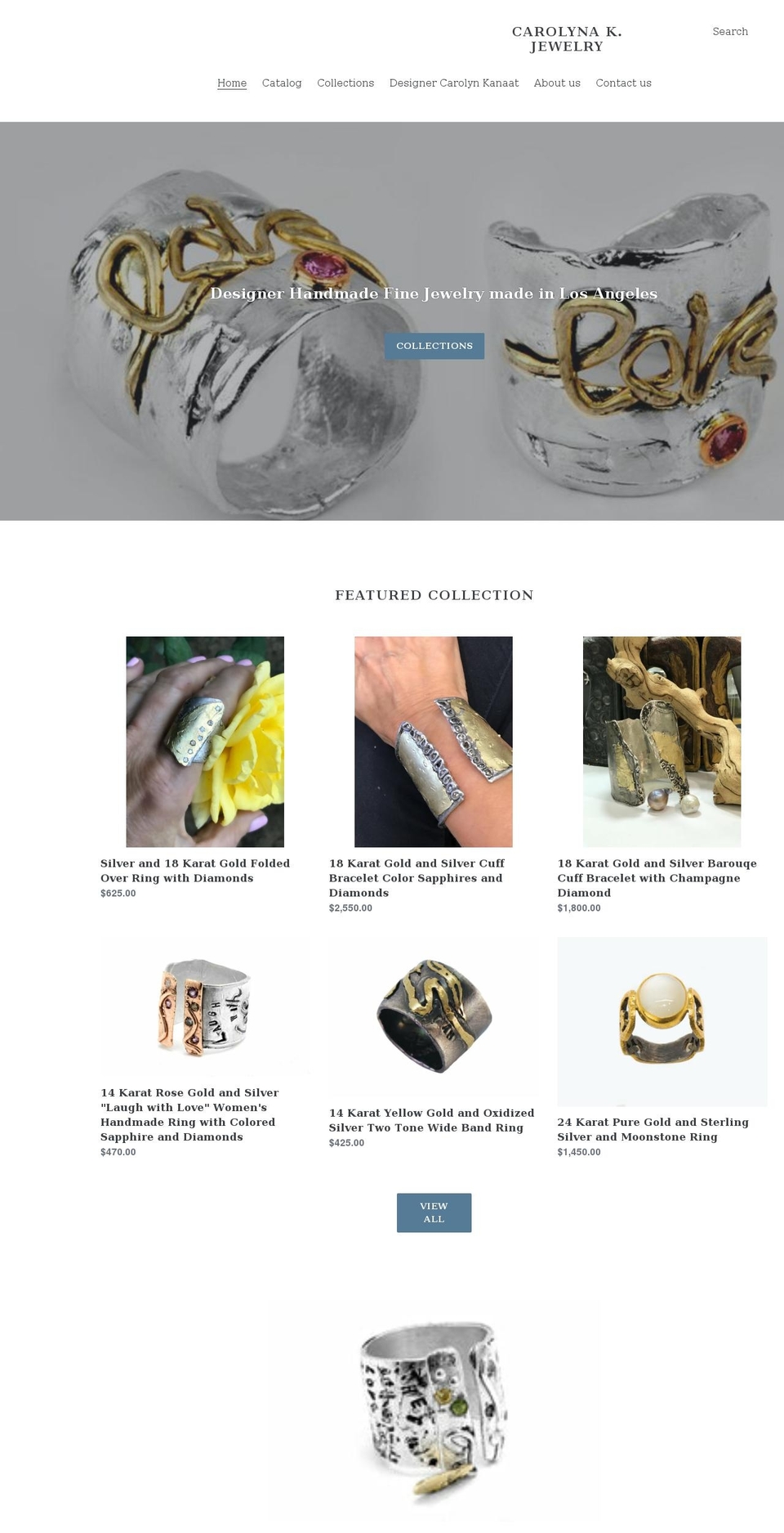 carolynakjewelry.com shopify website screenshot