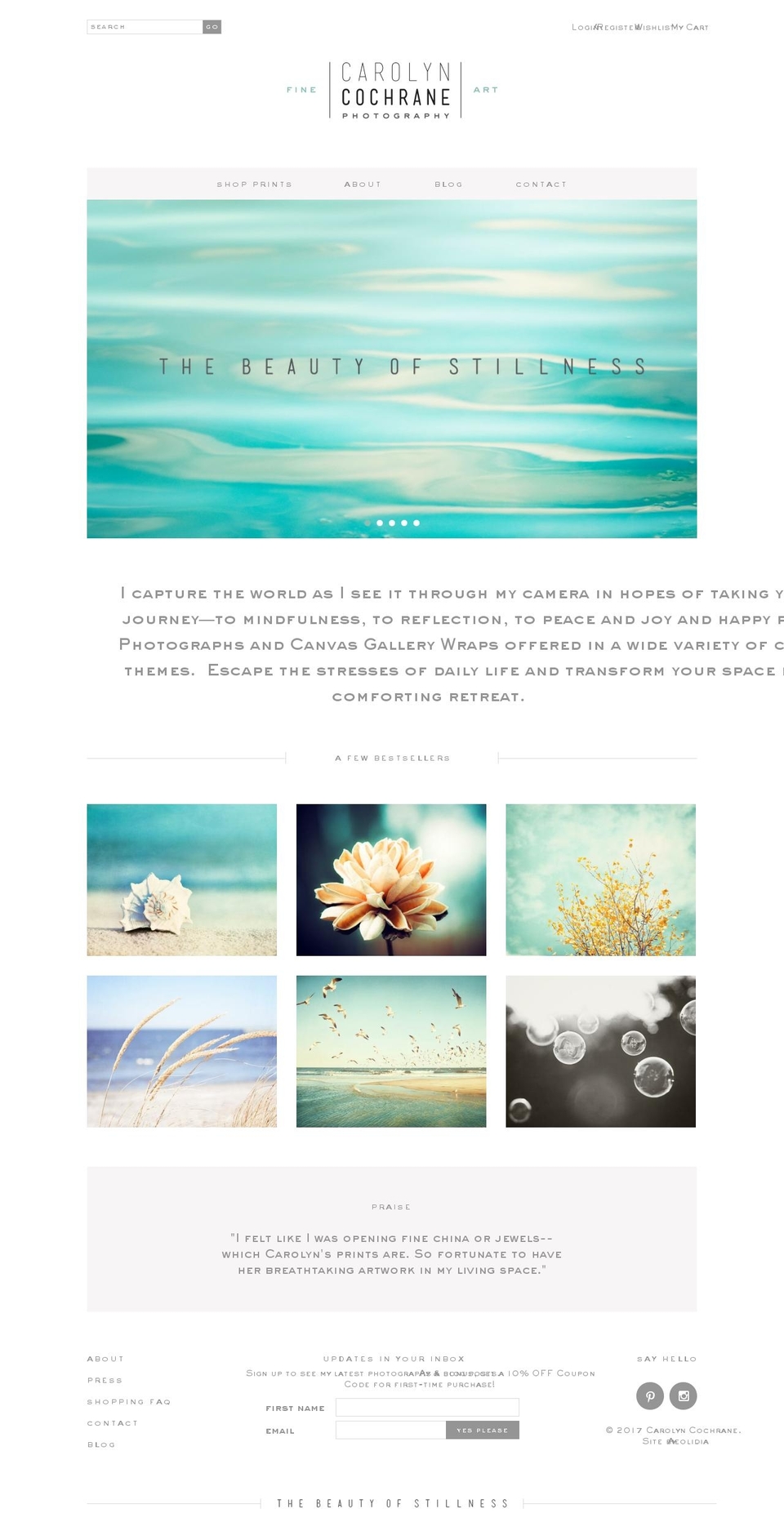 carolyncochrane.com shopify website screenshot