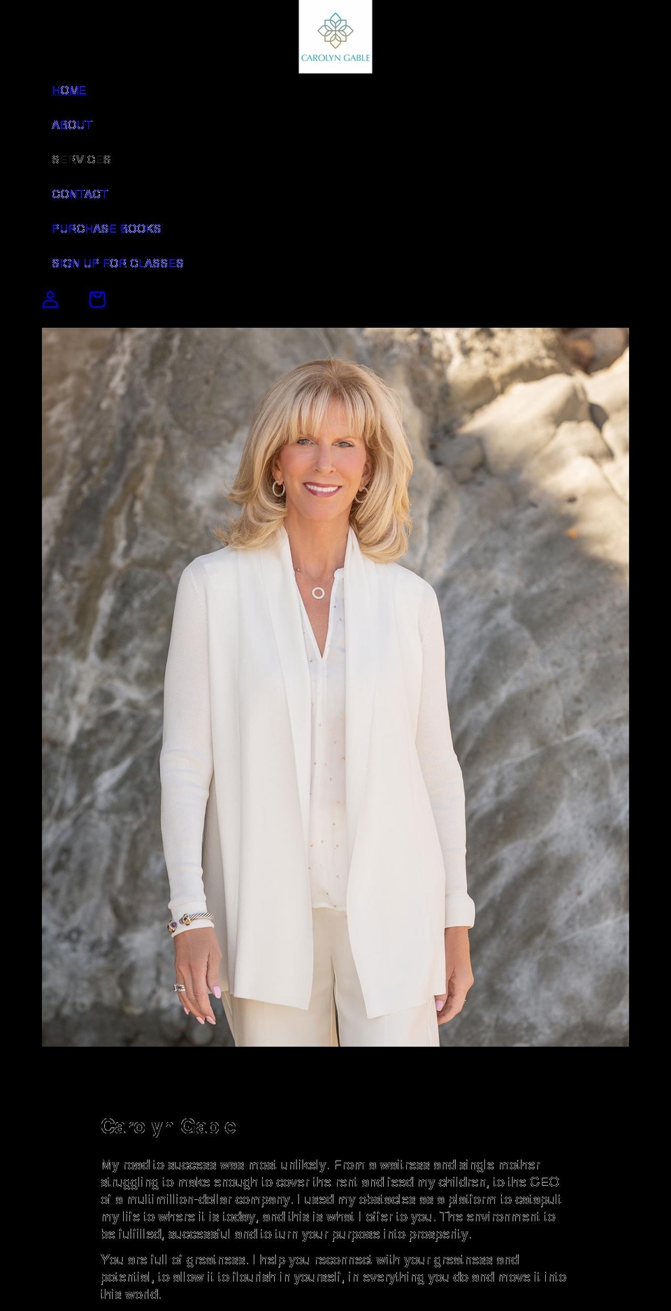 carolyngable.com shopify website screenshot