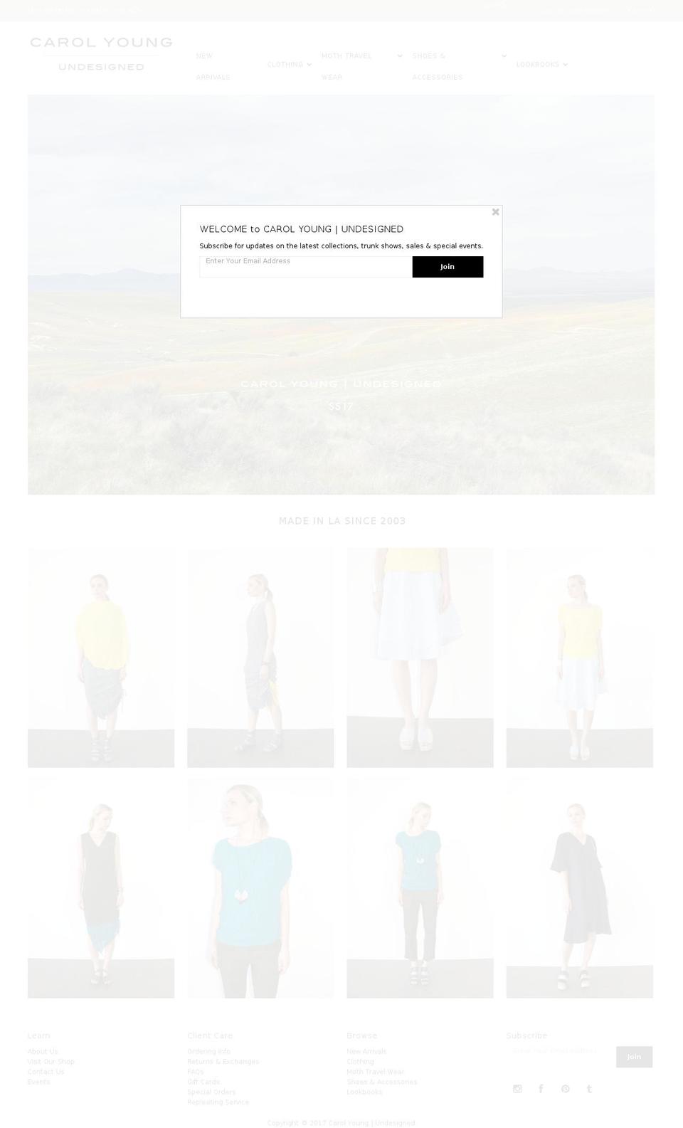 carolyoung.com shopify website screenshot