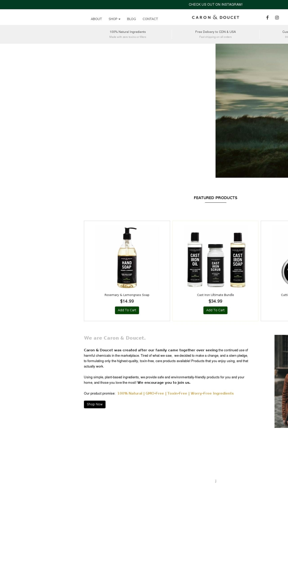 carondoucet.com shopify website screenshot