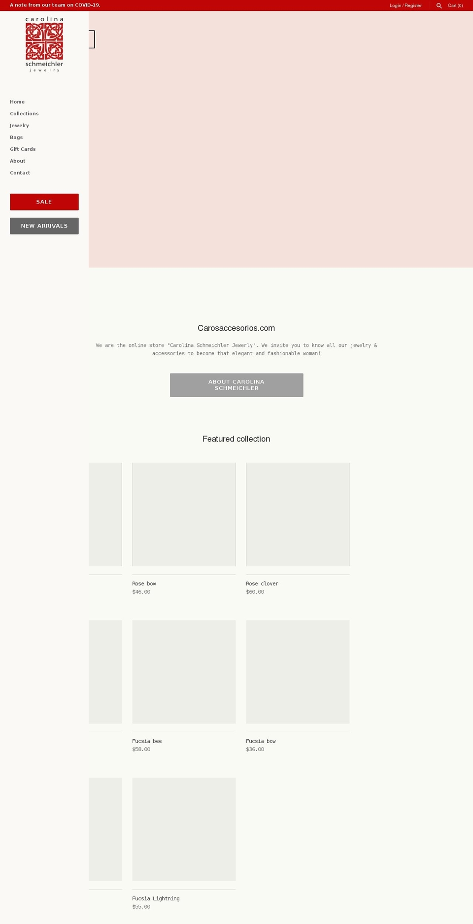 carosaccesorios.com shopify website screenshot