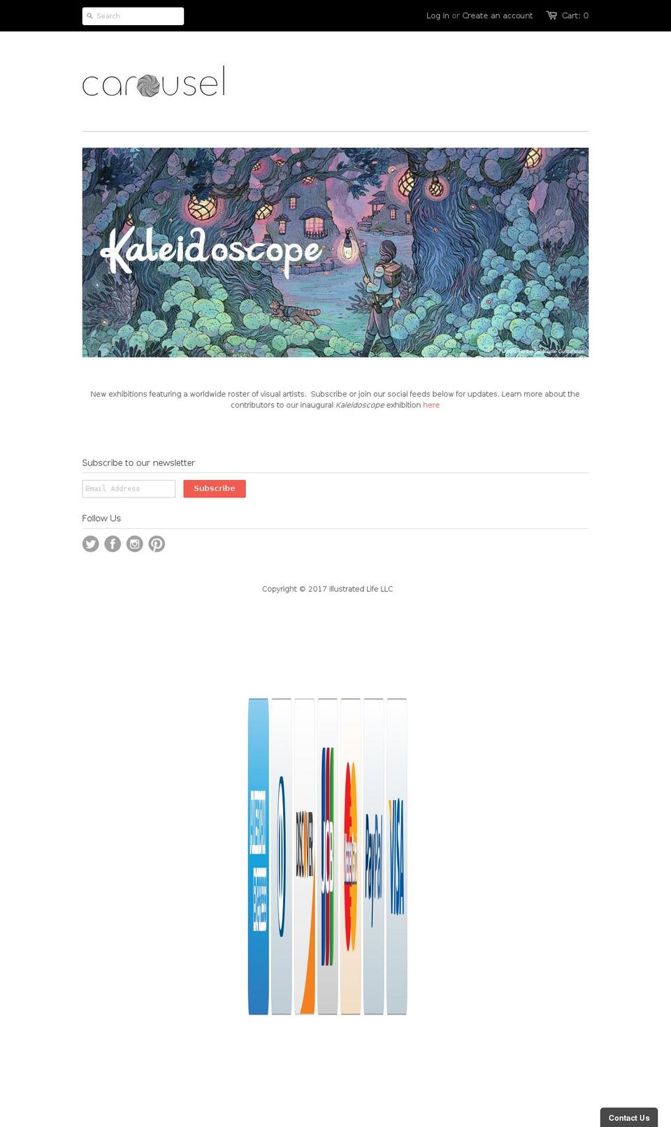 carouselartgallery.com shopify website screenshot