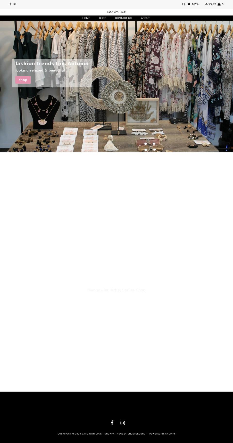 carowithlove.com — Shopify storefront screenshot