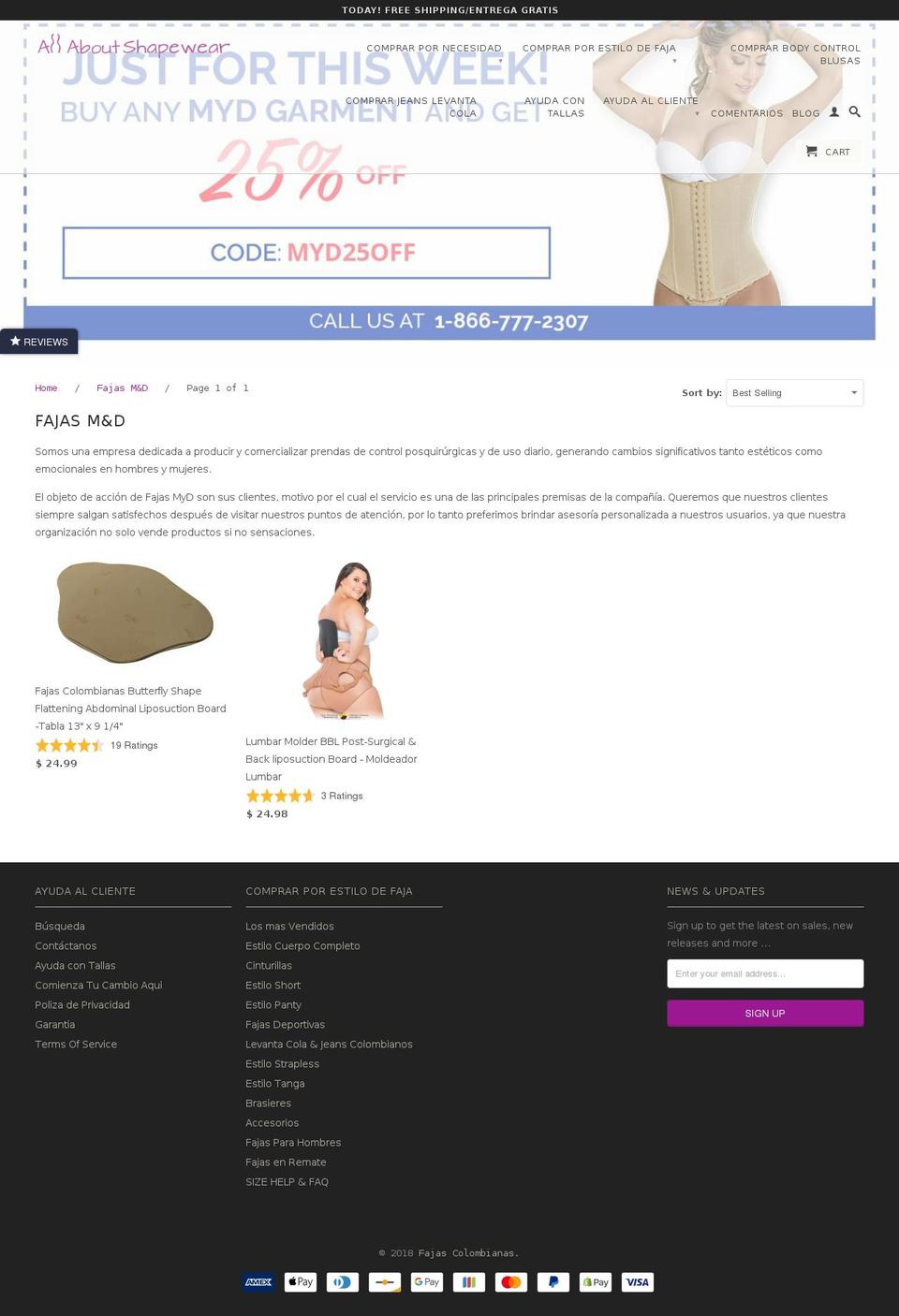 caroysufajas.com — Shopify storefront screenshot
