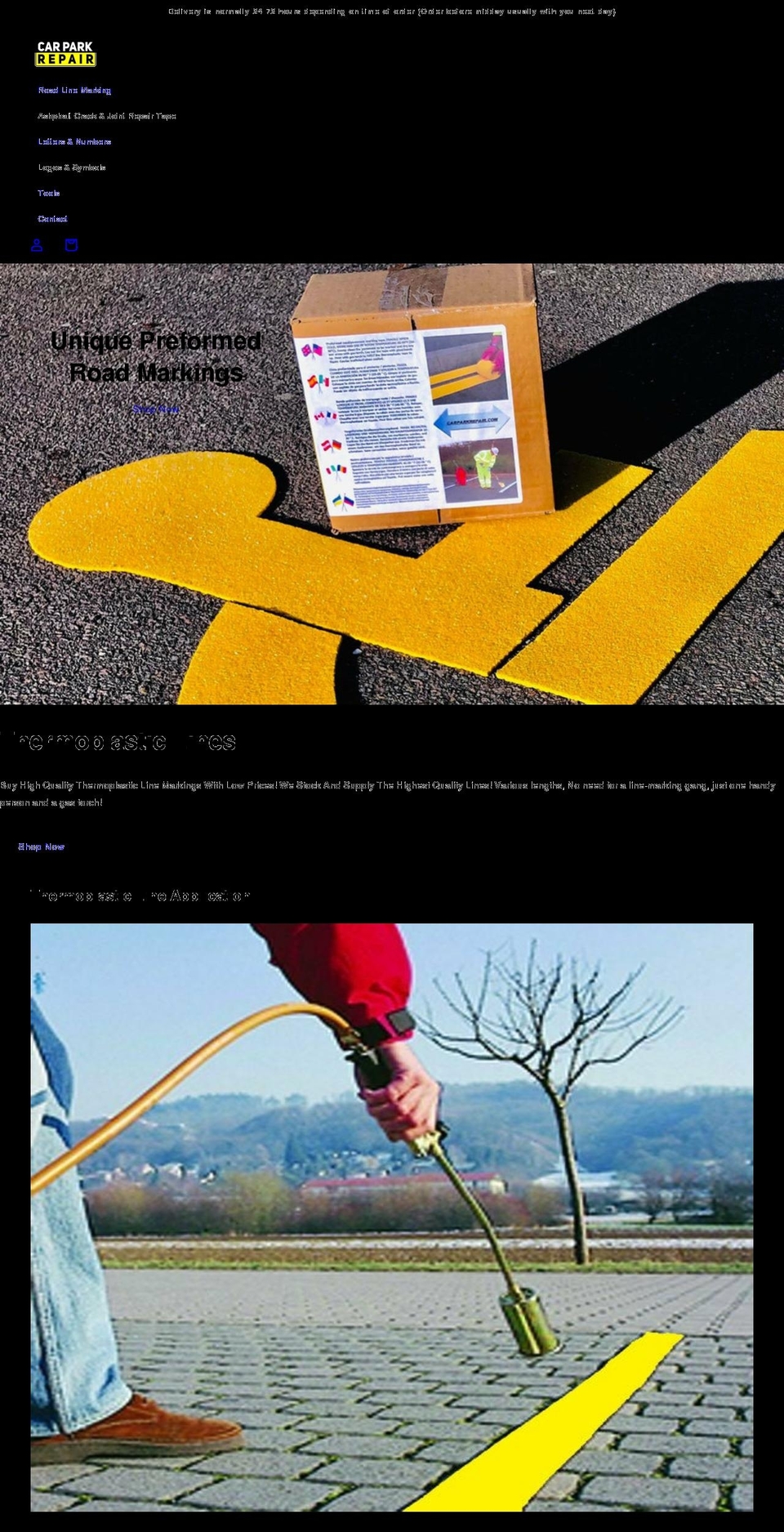 carparkrepair.com shopify website screenshot