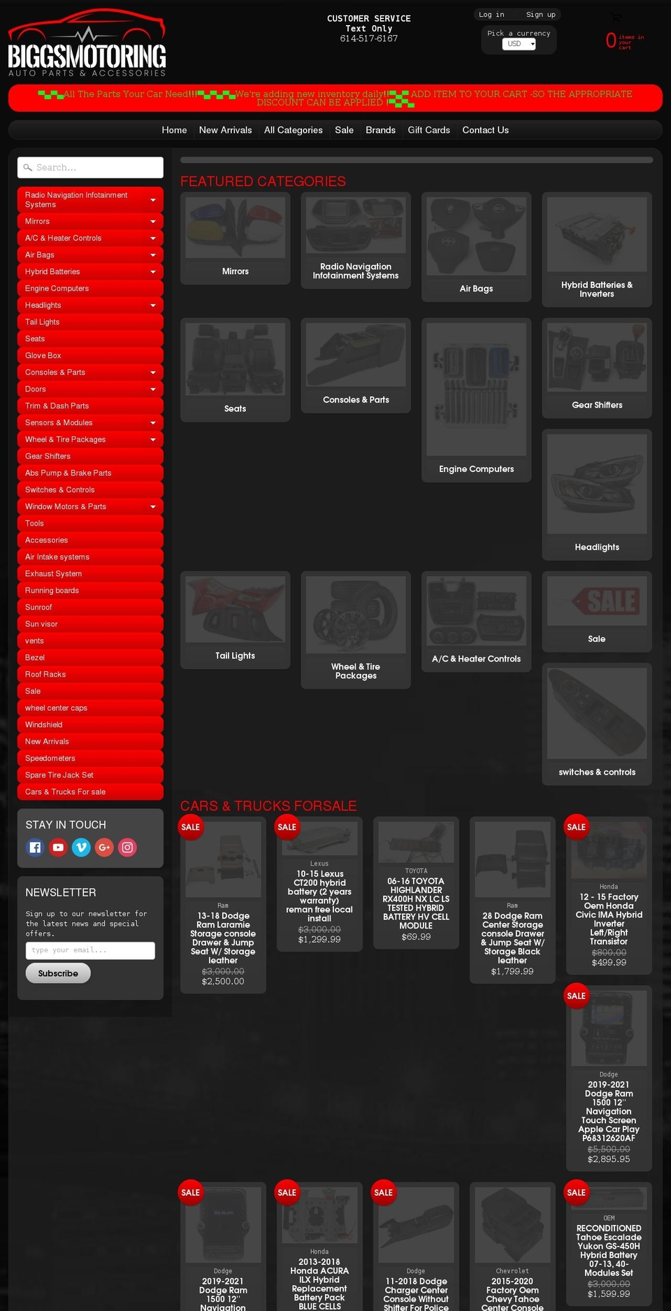 carpart2.com shopify website screenshot