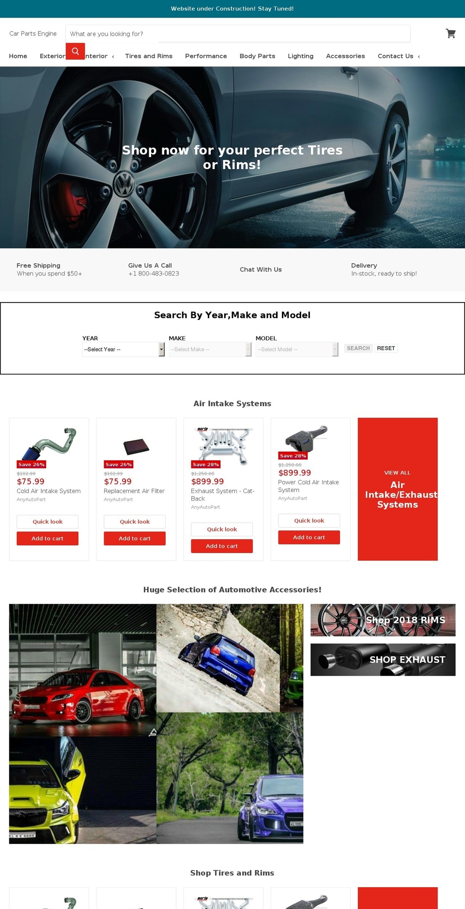 carpartsengine.com — Shopify storefront screenshot