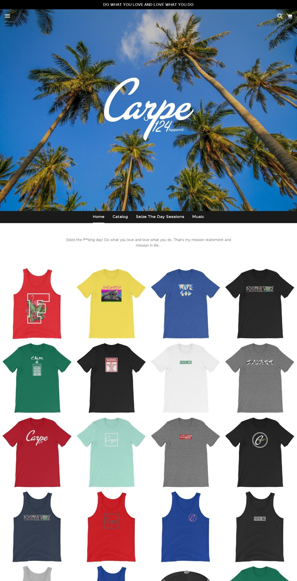 carpe124.com — Shopify storefront screenshot