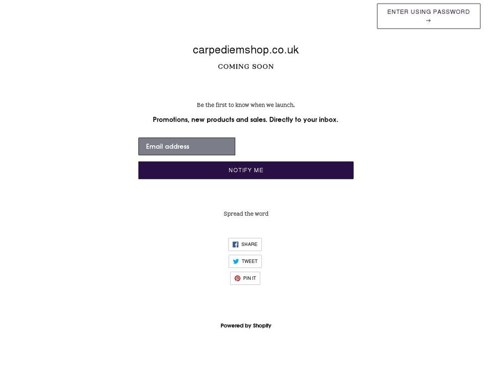 carpediemshop.co.uk shopify website screenshot