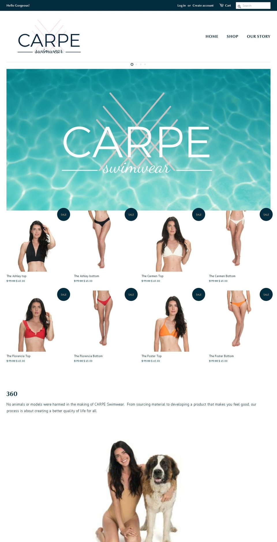 carpedoitswim.com — Shopify storefront screenshot