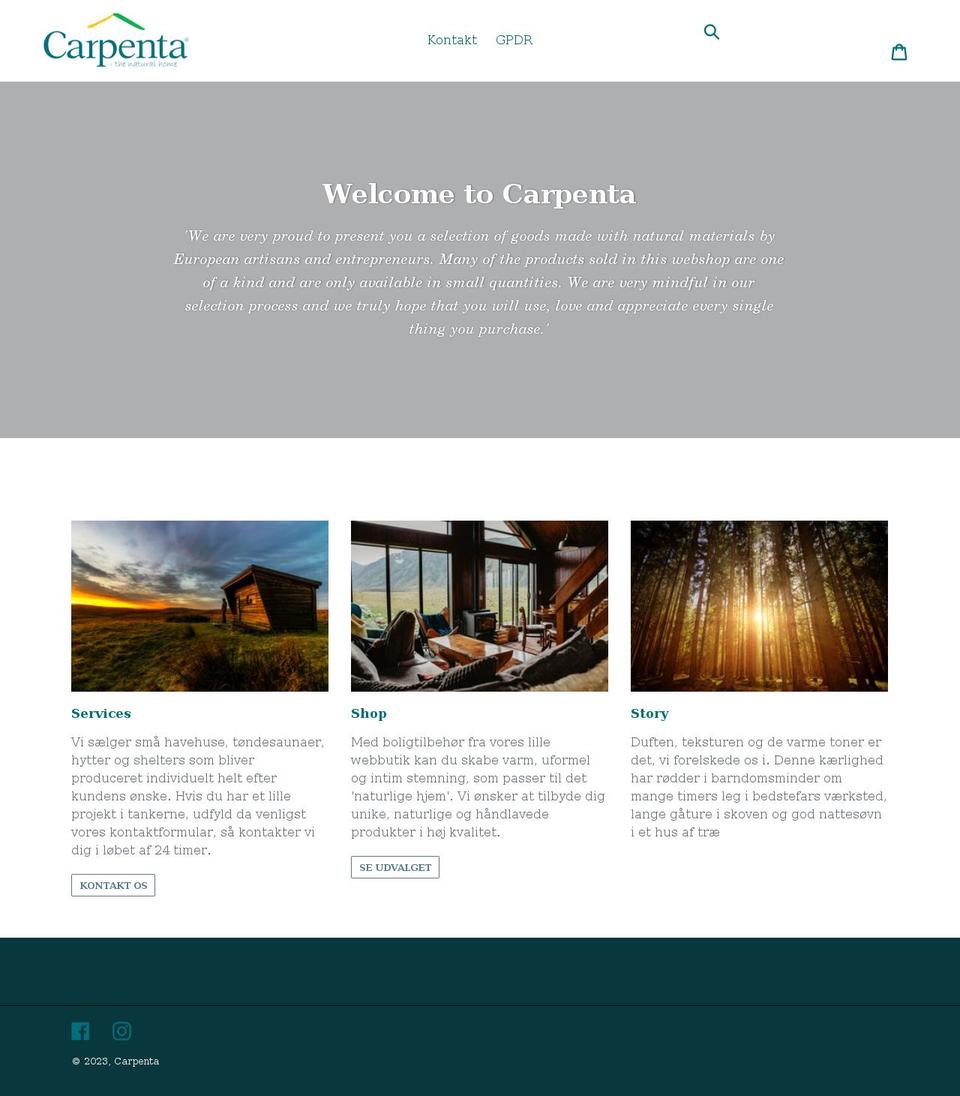 carpenta.com shopify website screenshot