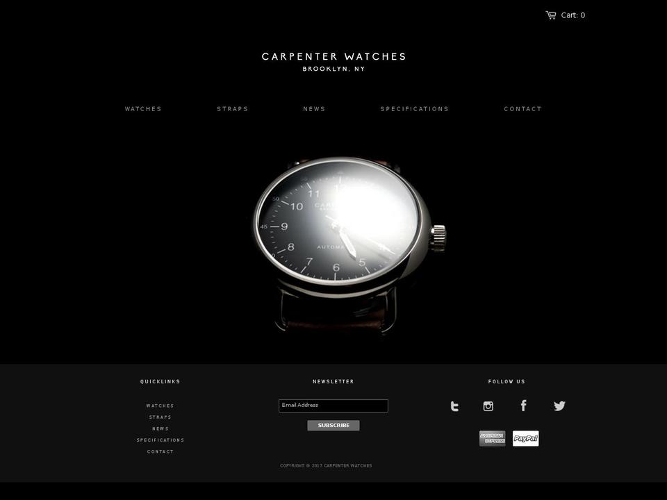 carpenterwatches.com shopify website screenshot