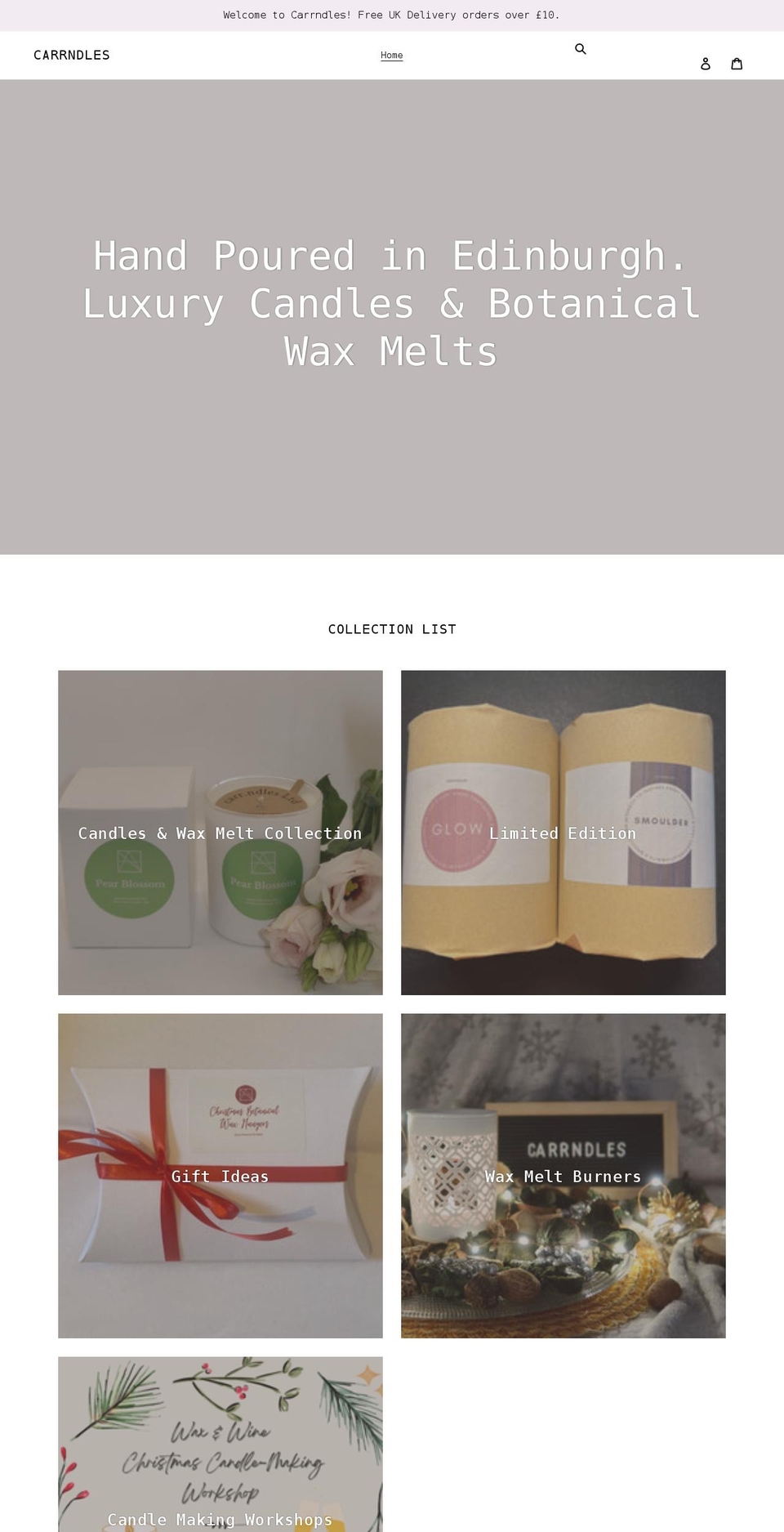 carr-ndles.myshopify.com shopify website screenshot