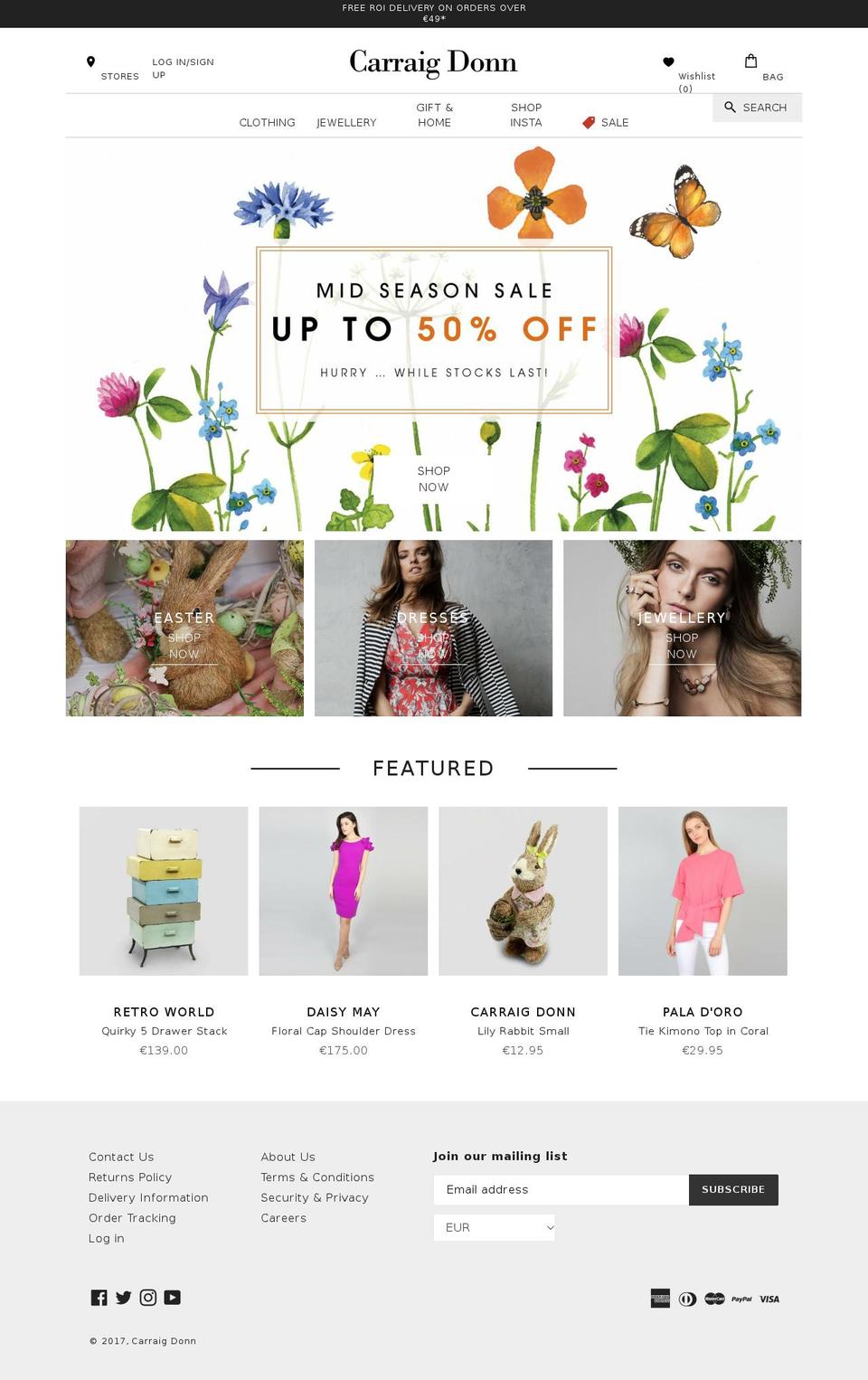 carraigdonn.com shopify website screenshot