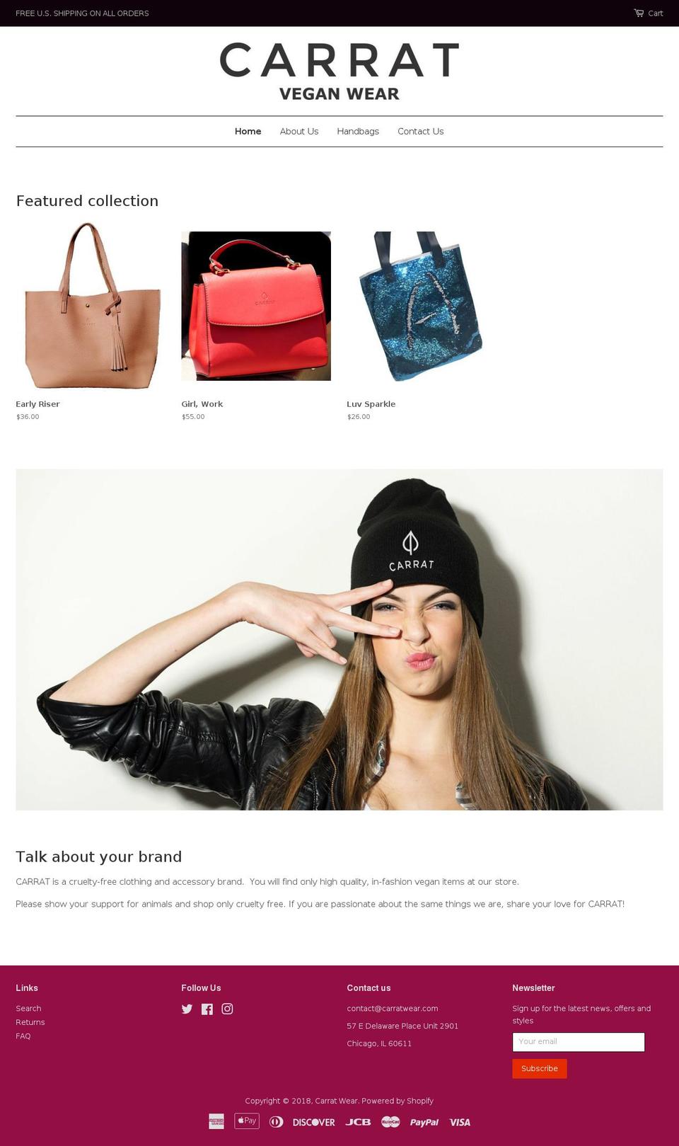 carratwear.com — Shopify storefront screenshot