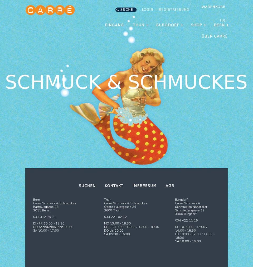 carre-schmuck.ch shopify website screenshot