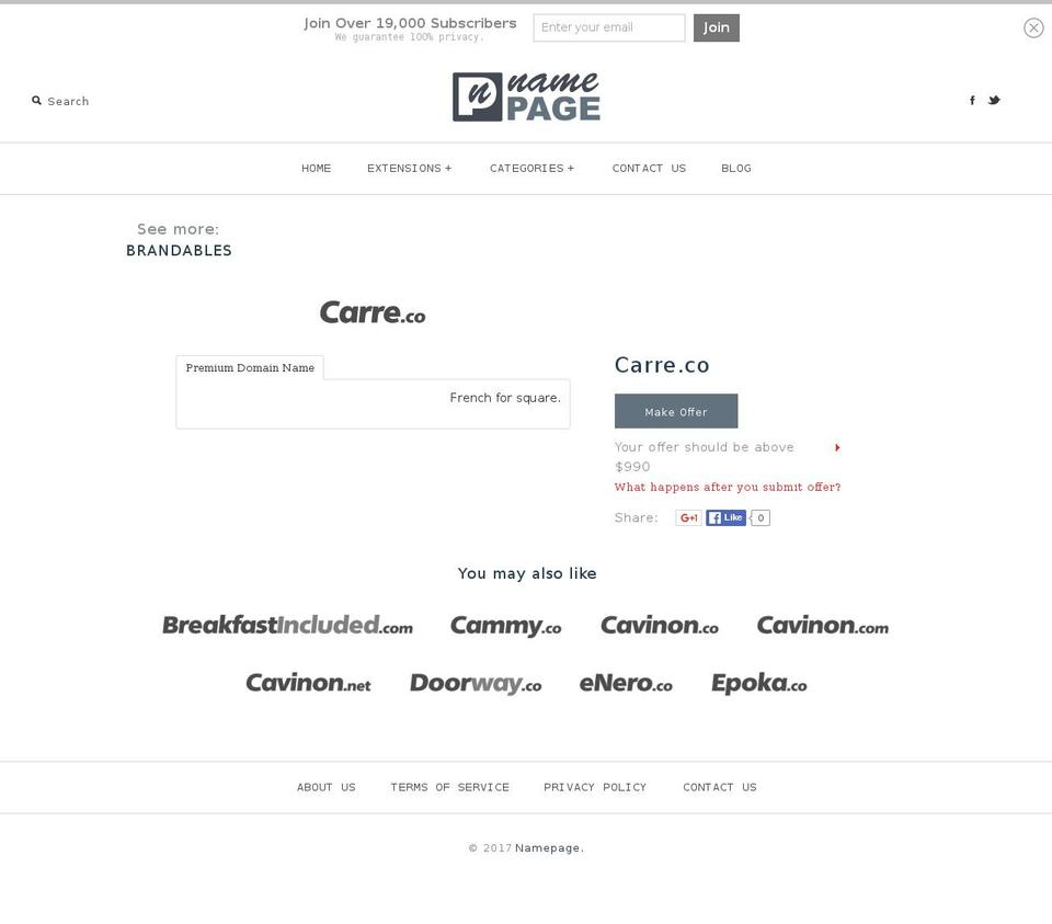 carre.co shopify website screenshot