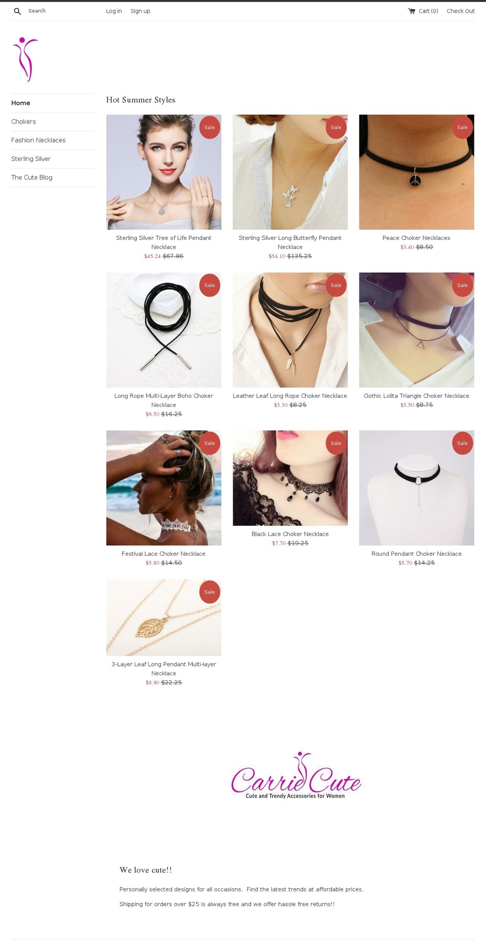 carriecute.com — Shopify storefront screenshot