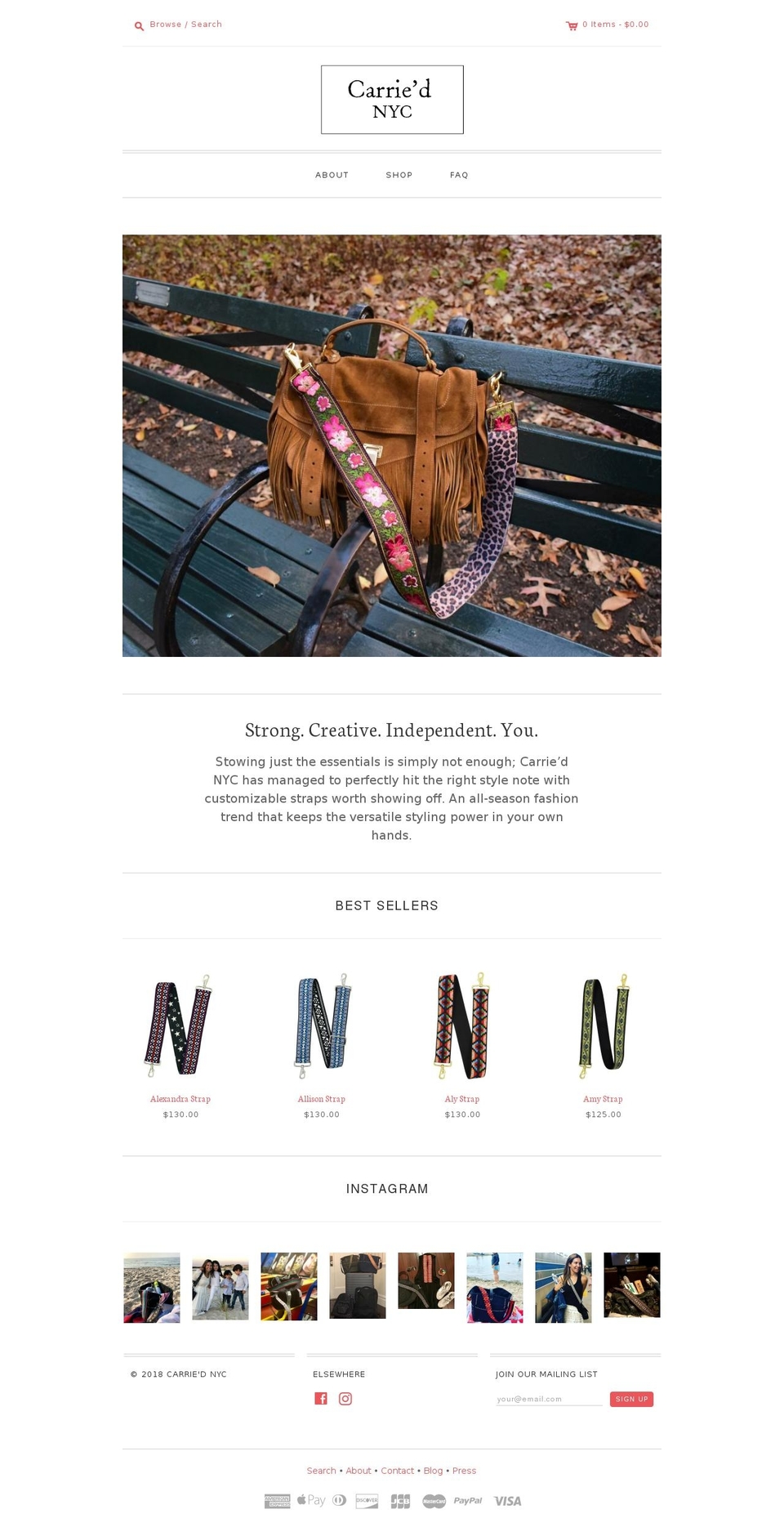 carriednyc.com shopify website screenshot