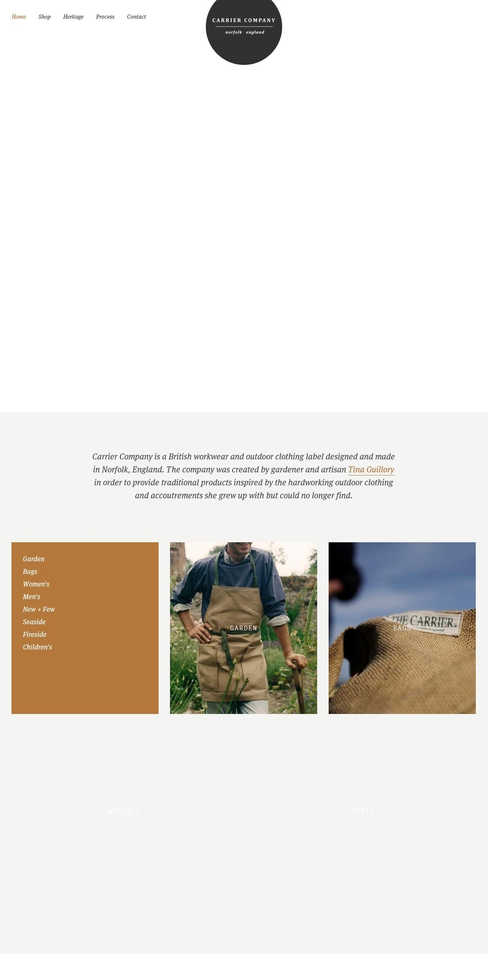 carriercompany.co.uk shopify website screenshot