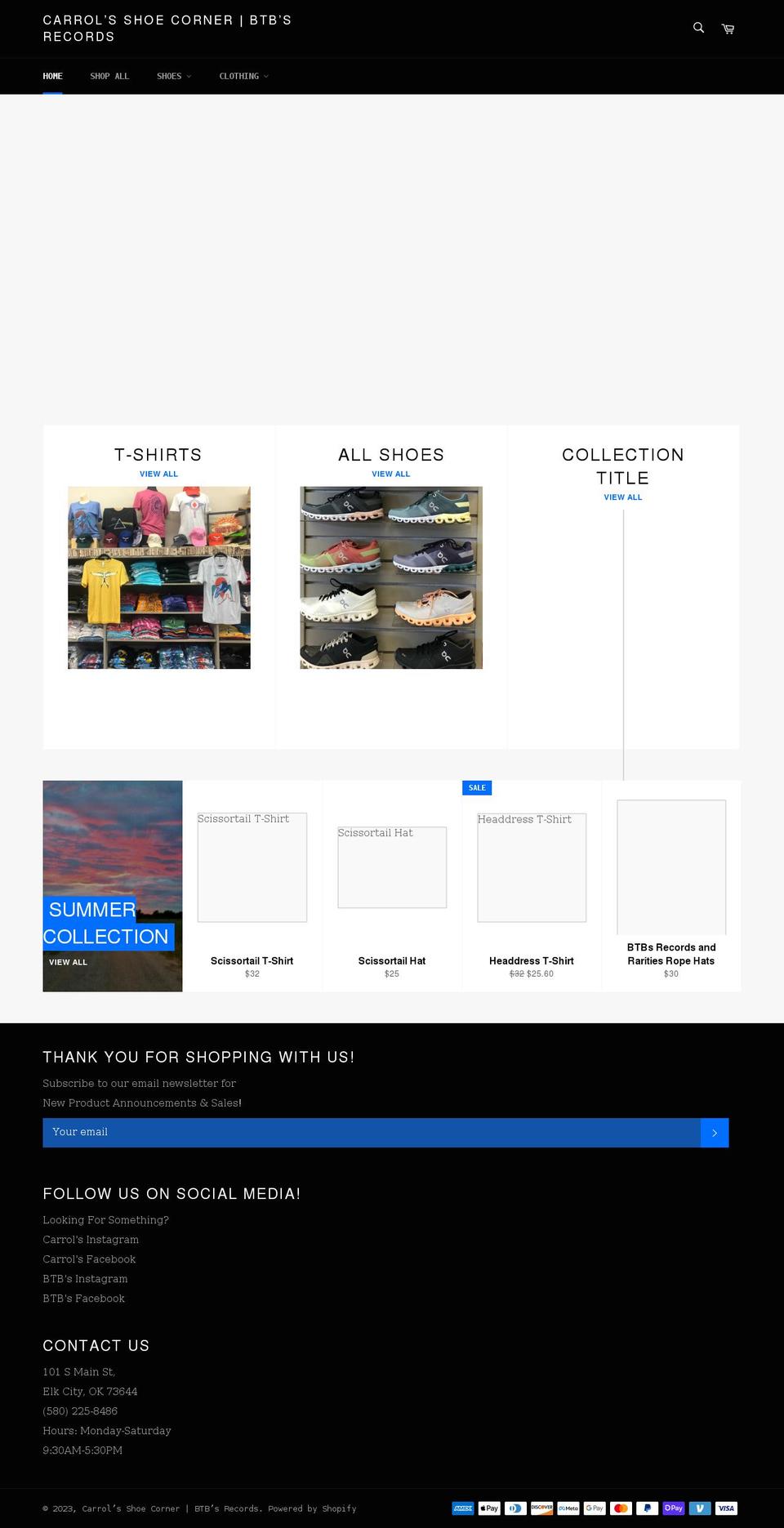 carrolsbtbs.com shopify website screenshot