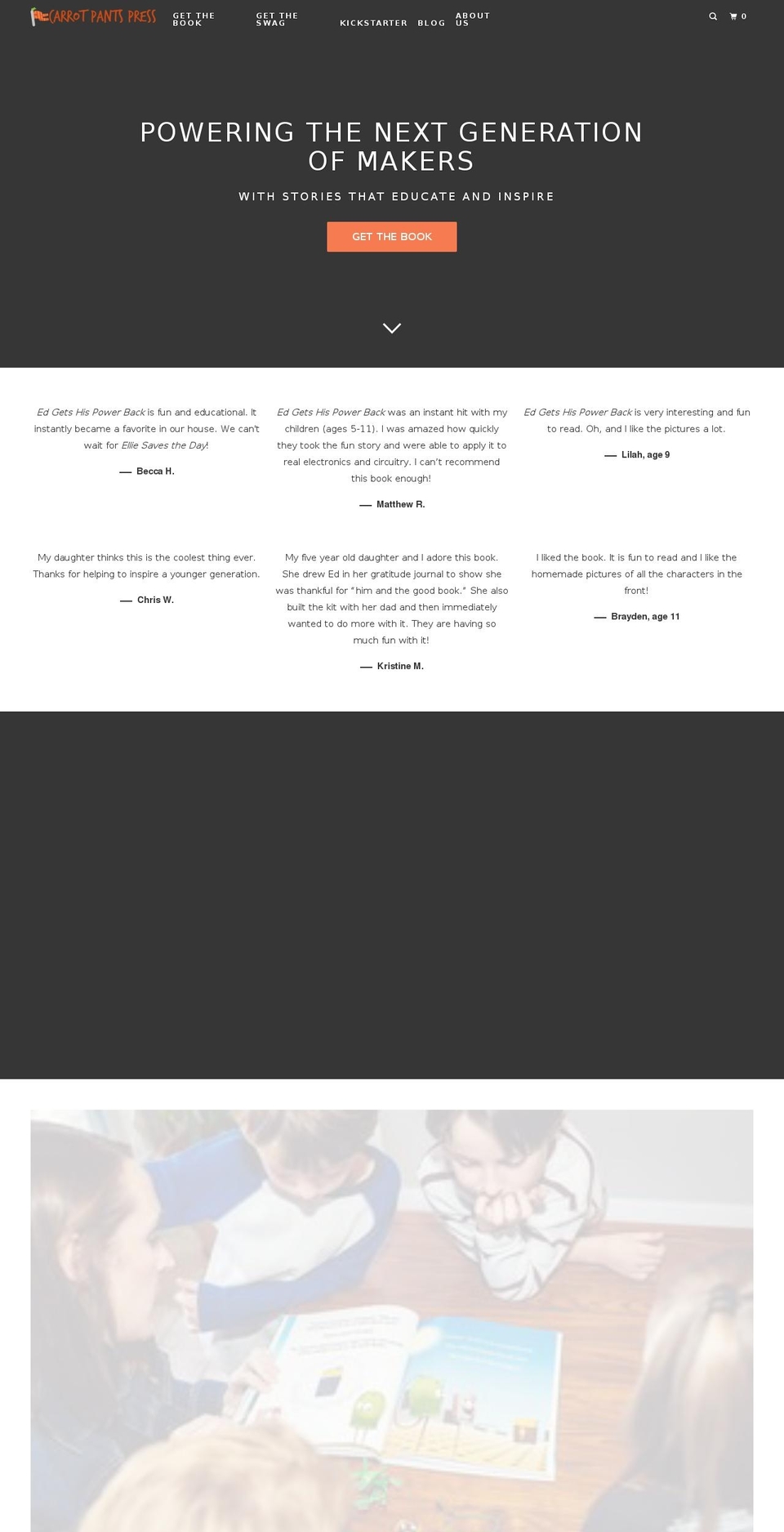 carrotpantsstudios.com — Shopify storefront screenshot