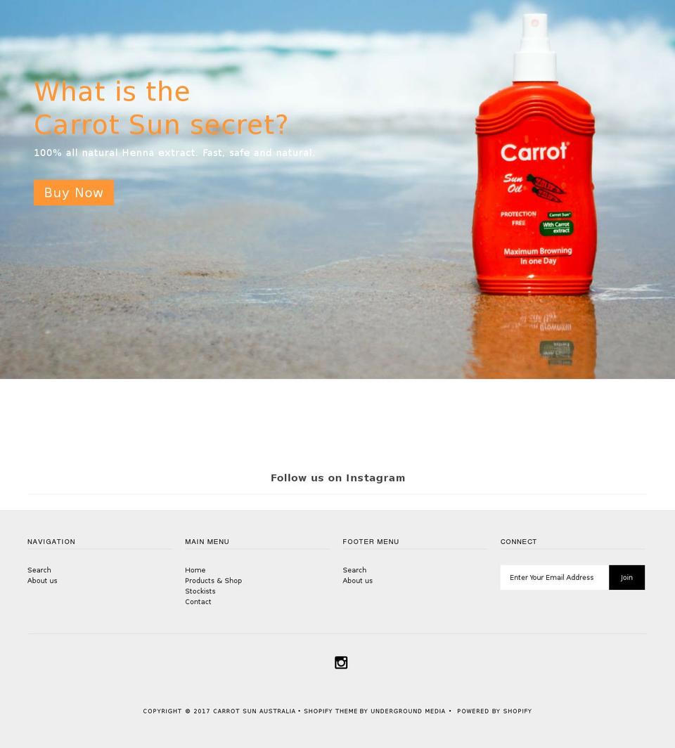 carrotsunaustralia.com shopify website screenshot
