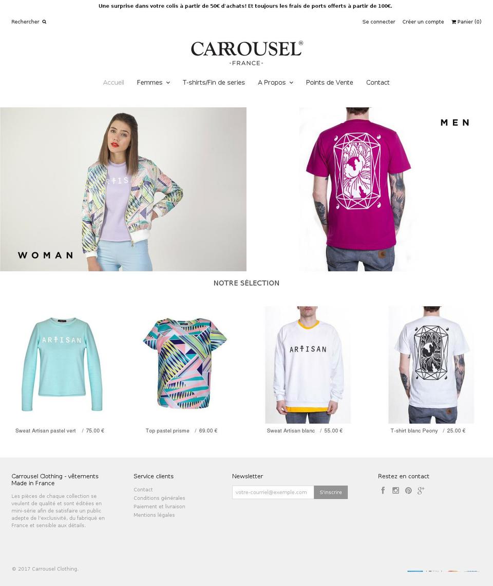 carrousel-clothing.com shopify website screenshot