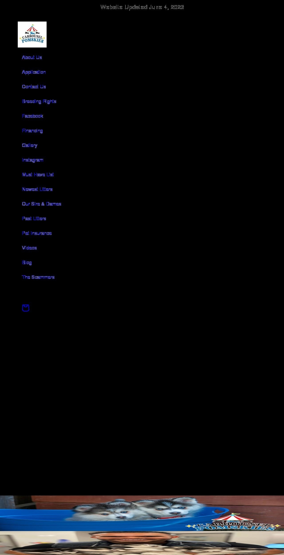 carrouselpomskies.com shopify website screenshot