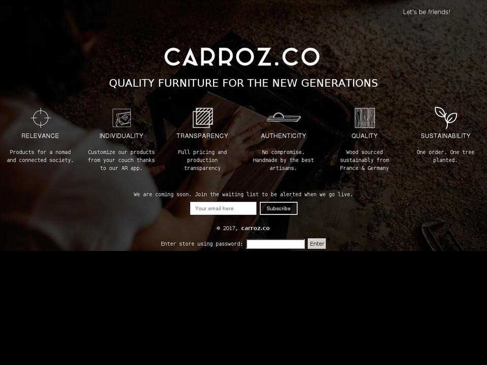 carroz.co shopify website screenshot